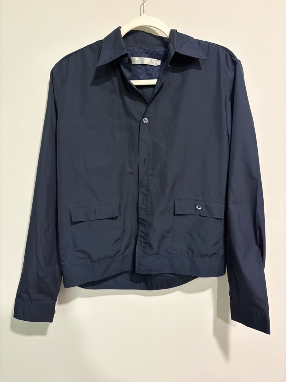 Vestium Officina Men's Lightweight Navy Lightweight Button-Front Jacket